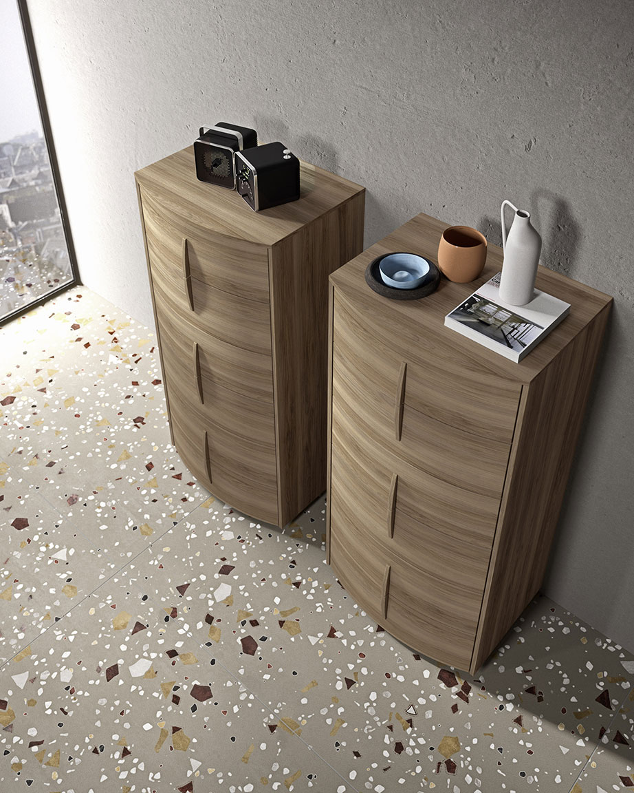 Modern bow bedsides, drawer units and chests 3