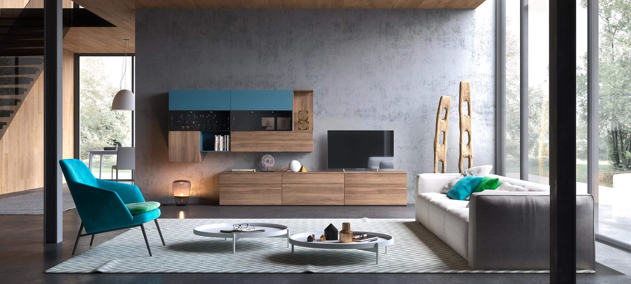 Foto parete attrezzata per il soggiorno: 25 idee di design - Living  Corriere